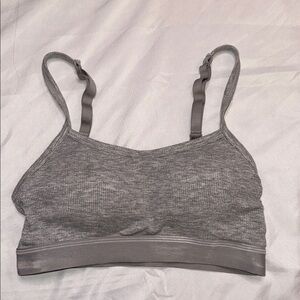 SHEIN Light Grey Scoop Neck Padded Bralette